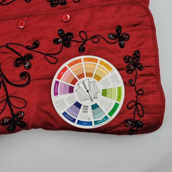 Silkland Silk Embellished Womens Quilted Jacket Coat Sz Medium - Picture 16 of 16